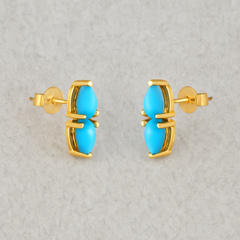 CELESTE DUET TURQUOISE STUDS