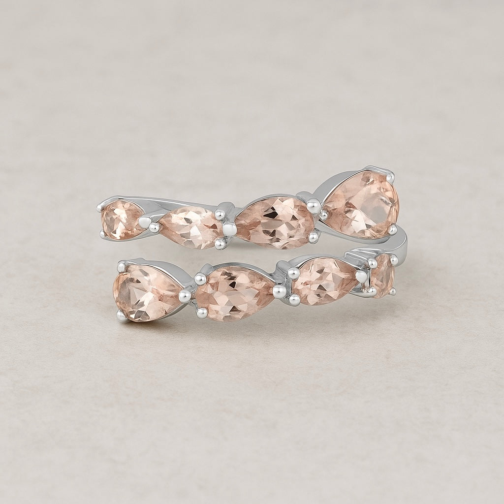 CELESTE MORGANITE WRAP RING