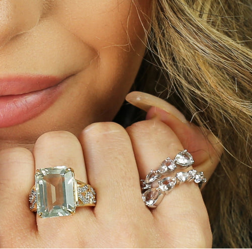 CELESTE MORGANITE WRAP RING