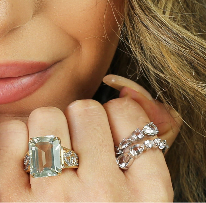 CELESTE MORGANITE WRAP RING