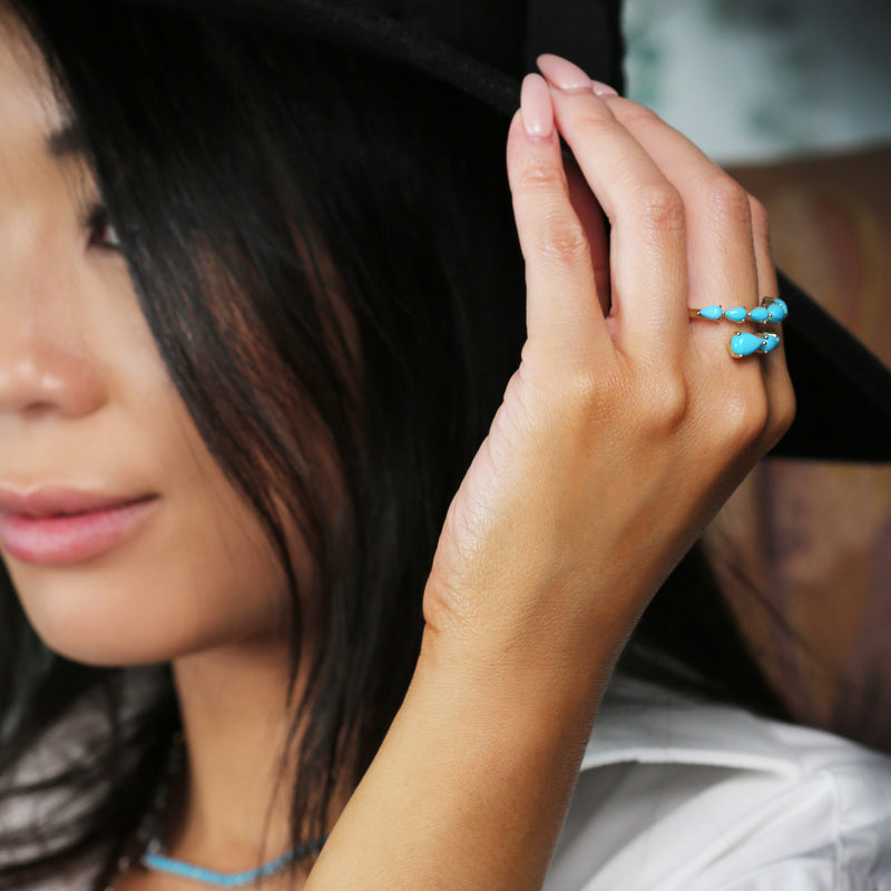 CELESTE TURQUOISE WRAP RING