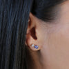 CELESTE SOLO MORGANITE STUDS