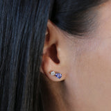 CELESTE SOLO MORGANITE STUDS