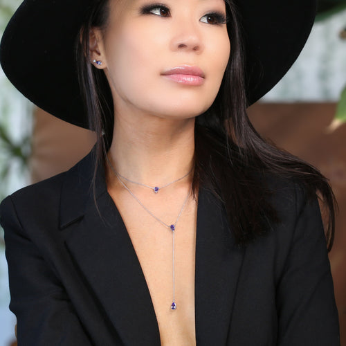 CELESTE DUET TANZANITE NECKLACE