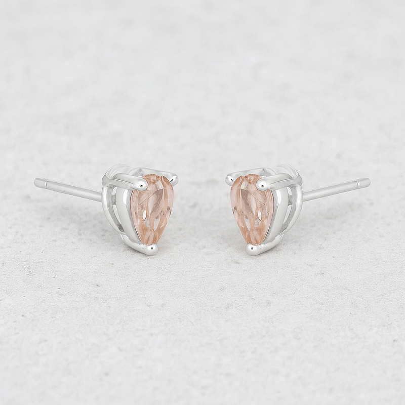 CELESTE SOLO MORGANITE STUDS