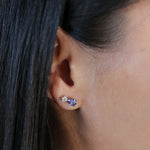 CELESTE SOLO TANZANITE STUDS