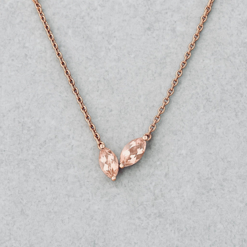 CELESTE DUET MORGANITE NECKLACE