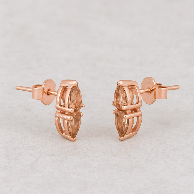 CELESTE DUET MORGANITE STUDS