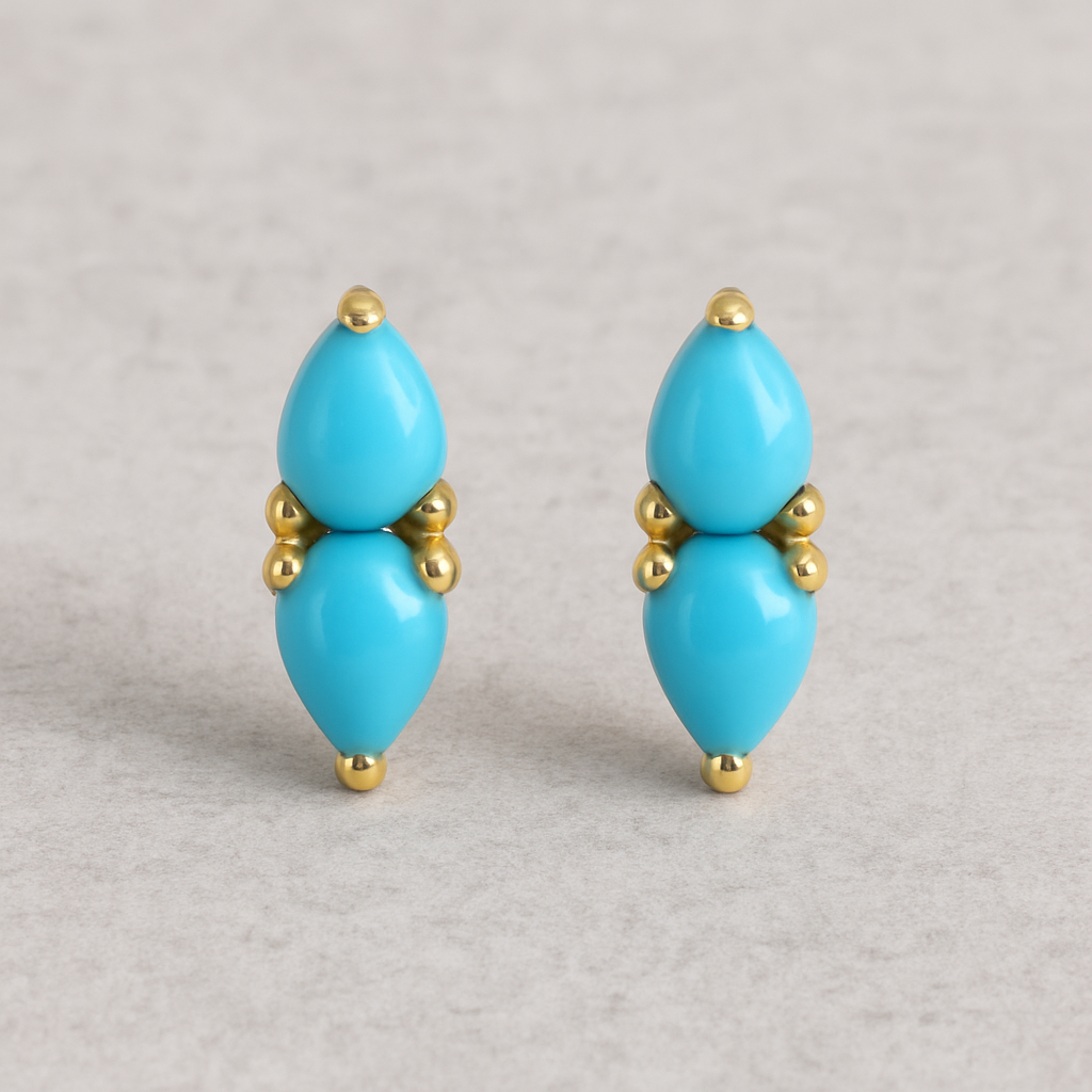 CELESTE DUET TURQUOISE STUDS