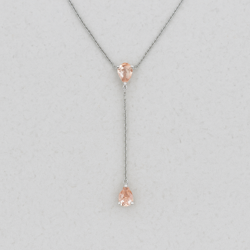CELESTE CASCADE MORGANITE NECKLACE