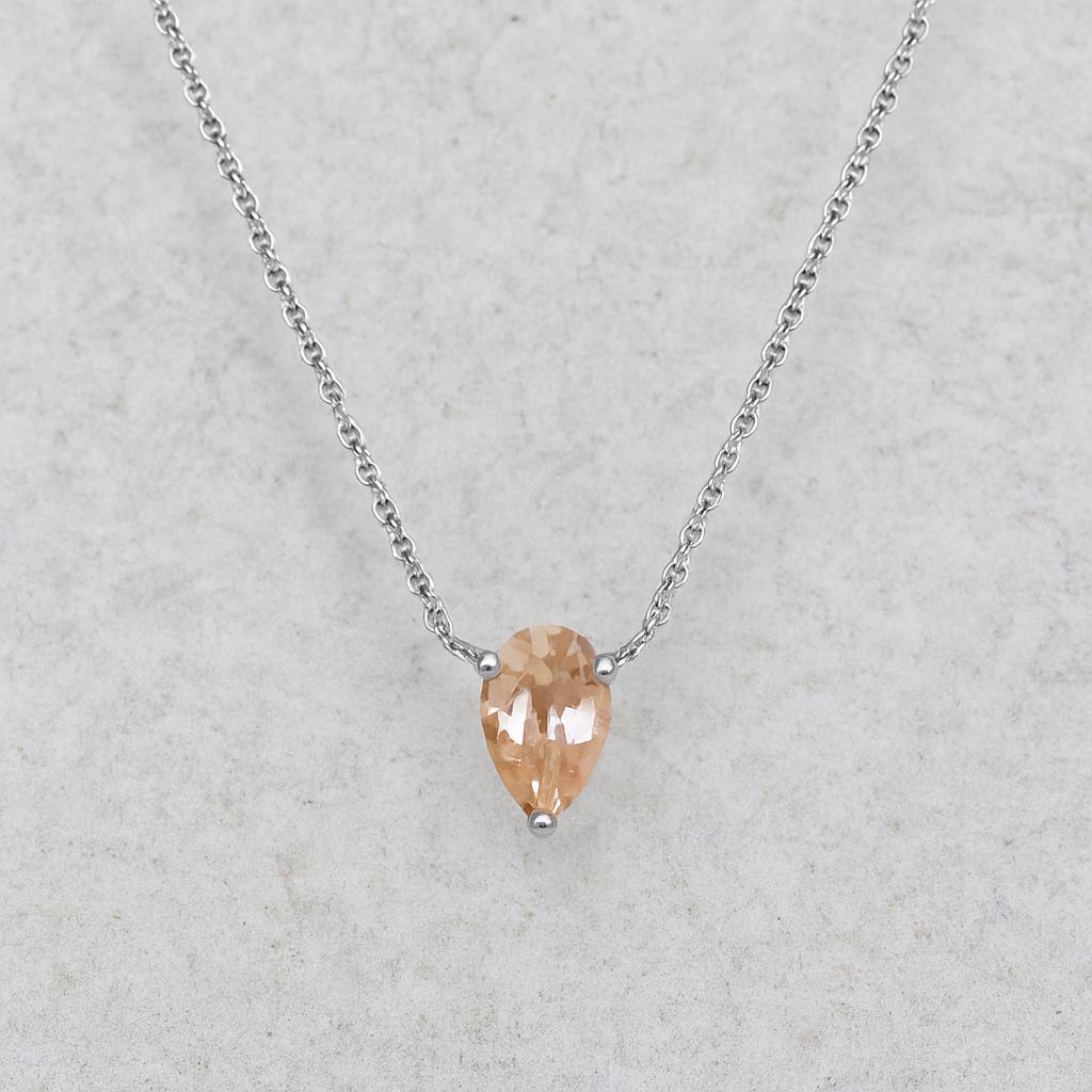 CELESTE SOLO MORGANITE NECKLACE