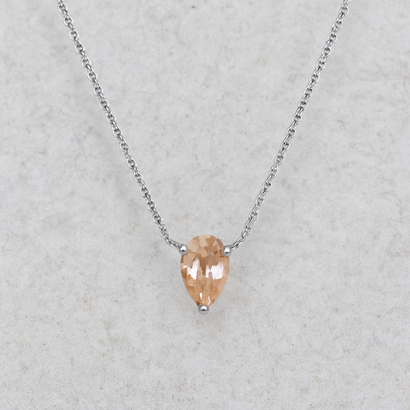 CELESTE SOLO MORGANITE NECKLACE