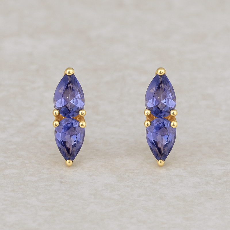 CELESTE DUET TANZANITE STUDS