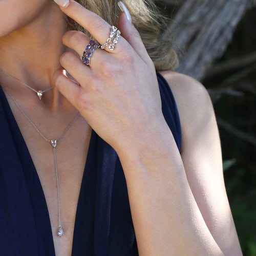 CELESTE CASCADE MORGANITE NECKLACE