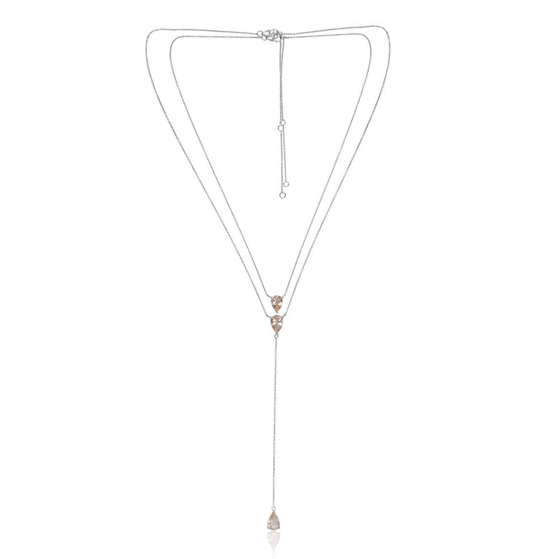 CELESTE SOLO MORGANITE NECKLACE