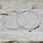 Hamilton Hoops 14k Gold Filled • Earrings • Hammered Silver Hoops • Hoop • Large