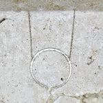 Morah Necklace 14k Gold Filled • Chain • Necklace • Hammered Silver • Moon