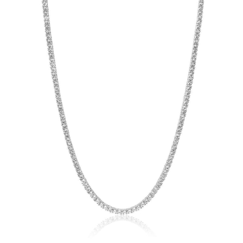 11.00ct Diamond Tennis Necklace 18k White Gold • Bridal • Diamond