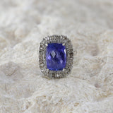 SALIR TANZANITE AND DIAMOND RING