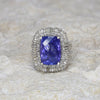 SALIR TANZANITE AND DIAMOND RING