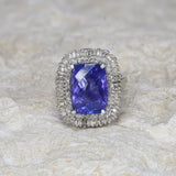 SALIR TANZANITE AND DIAMOND RING