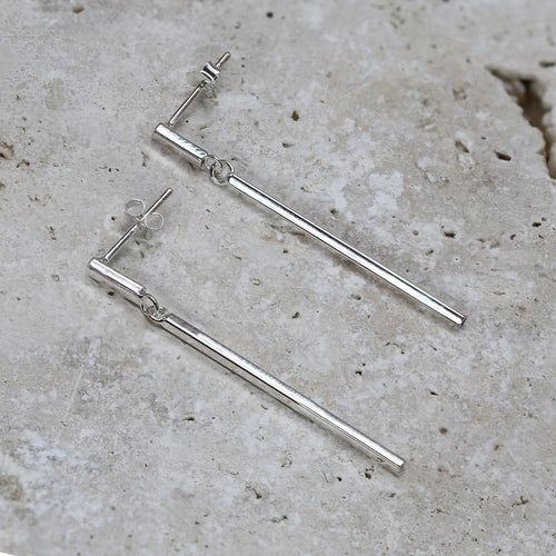 Bario Earrings Drop • Silver • Sterling Silver