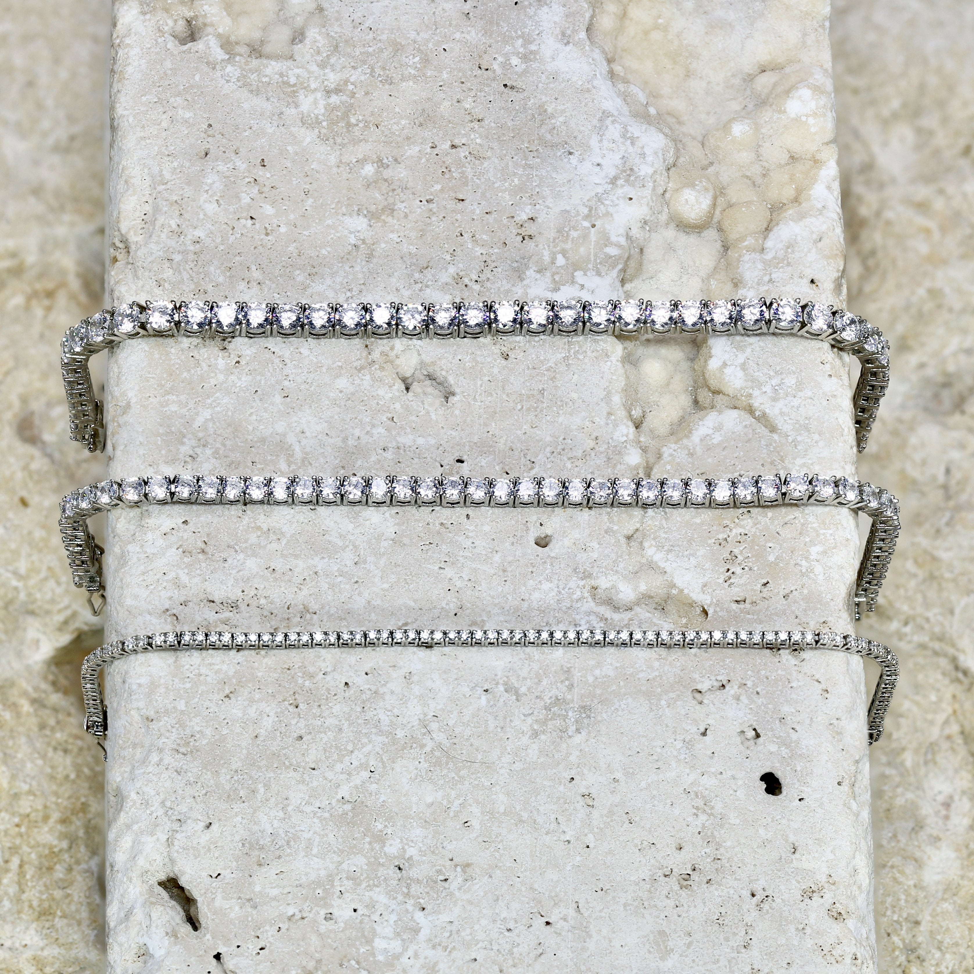 Classic Diamond Tennis Bracelet 1.20ct to 3.20ct 18k White Gold • Bracelets • Bridal • Bridal Bracelet • Classic Diamond Tennis