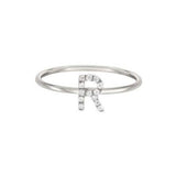 Diamond Initial Rings 18k Gold • Custom Ring • Diamond • Diamond Initial • Letter