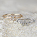 Diamond Initial Rings 18k Gold • Custom Ring • Diamond • Diamond Initial • Letter