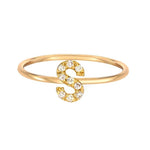 Diamond Initial Rings 18k Gold • Custom Ring • Diamond • Diamond Initial • Letter