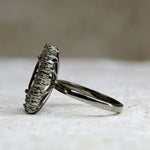 Ellie Tourmaline + Diamond Ring Baguette Diamonds • Blackened Silver • Bridal • Diamond • Diamond Ring