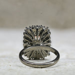 Ellie Tourmaline + Diamond Ring Baguette Diamonds • Blackened Silver • Bridal • Diamond • Diamond Ring
