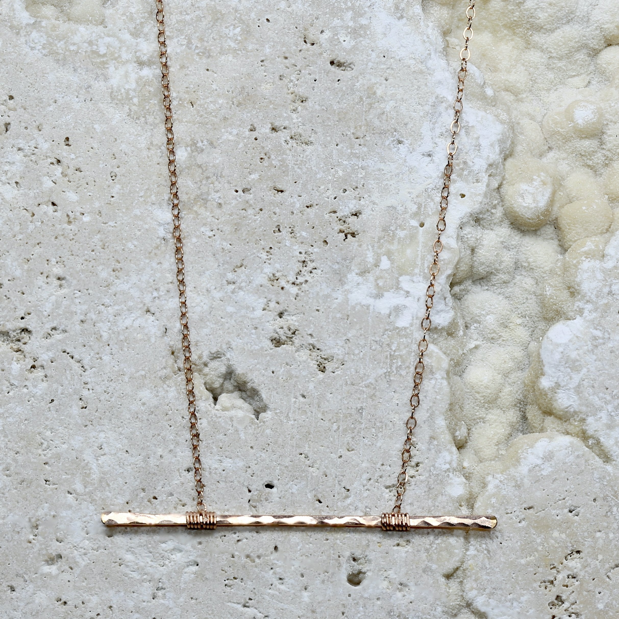 Lucia Bar Necklace 14k Gold Filled • Bar Necklace • Chain • Gold