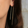 Natasha Thread Hoops 14k Gold Filled • Drop Earrings • Hoop • Rose Gold