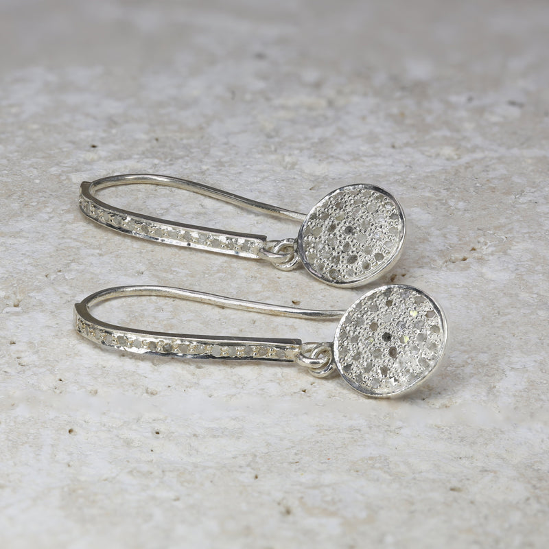 Rocca Silver Diamond Earrings Blackened Silver • Bridal • Bridal Earrings • Diamond • Diamond