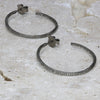 Sabrina Diamond Hoops Blackened Silver • Diamond • Diamond Hoop Earrings • Hoops • Earrings