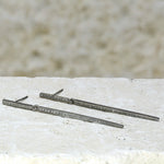 Spear Diamond Earrings Blackened Silver • Diamond • Diamond Bar Earrings • Drop