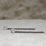 Tyler Drop Earrings Blackened Silver • Chain • Drop Earrings • Diamond • Diamond